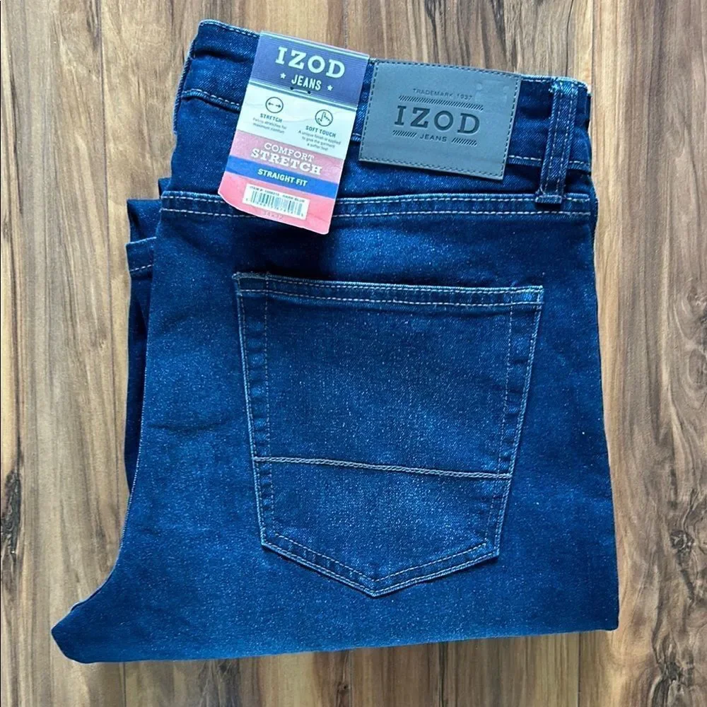 NEW Izod Mens Straight Fit Jeans Classic Style
